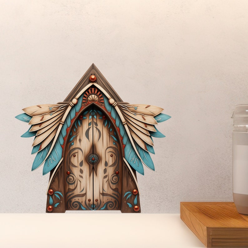 Feathered Spirit Fairy Door Decal - Etsy