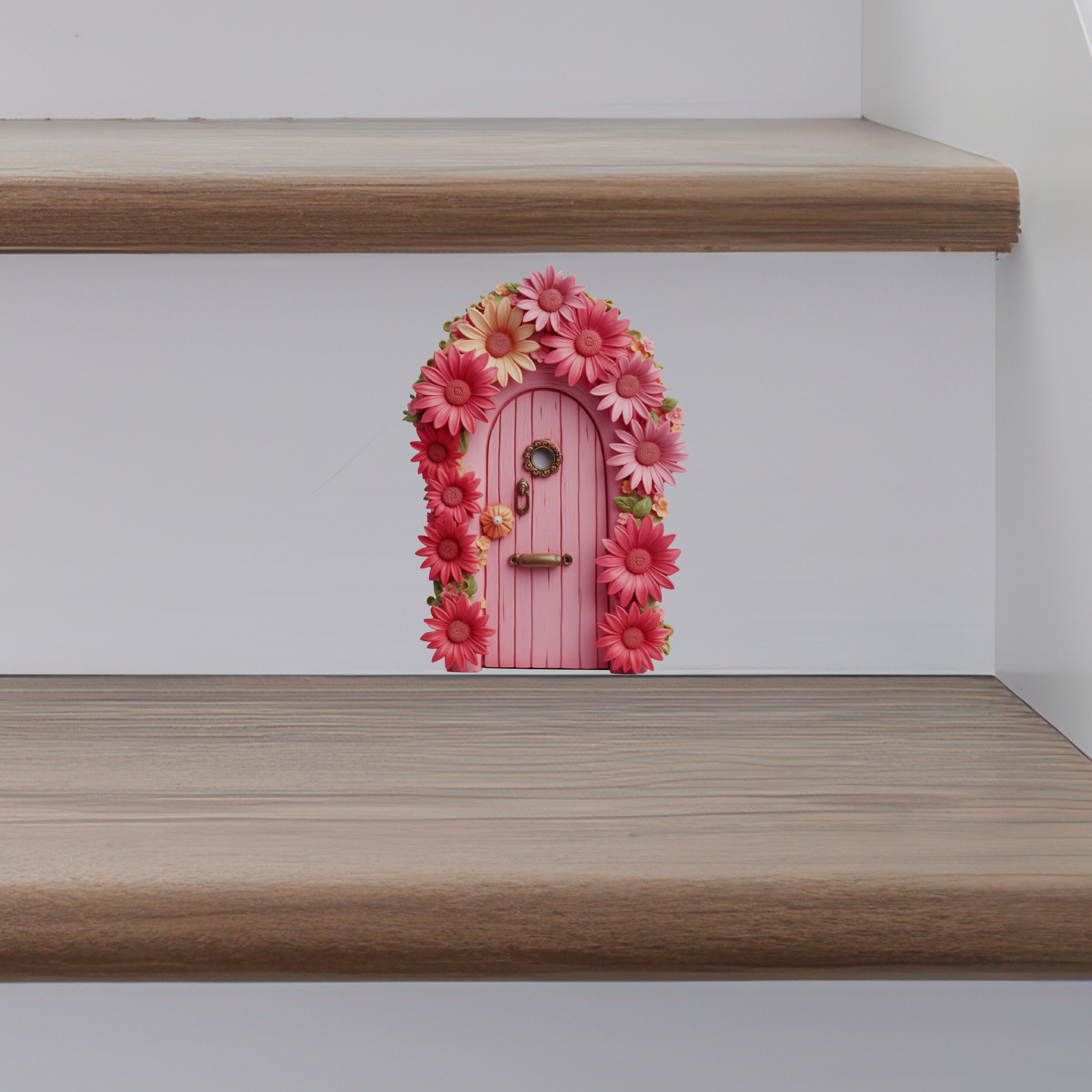 Pink Daisy Bloom Fairy Door Decal - Etsy