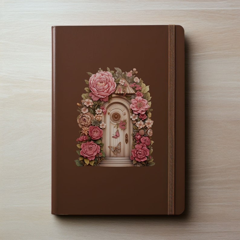 Peony Garden Fairy Door Decal - Etsy