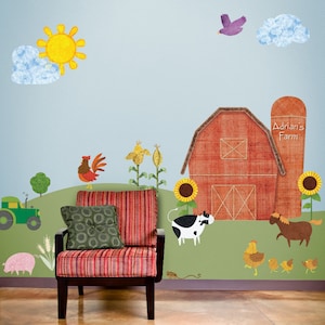 Farm Wall Stickers Decals for Kids Room & Nursery JUMBO SET image 1