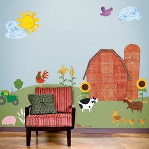 Farm Wall Stickers Decals for Kids Room & Nursery JUMBO SET image 1