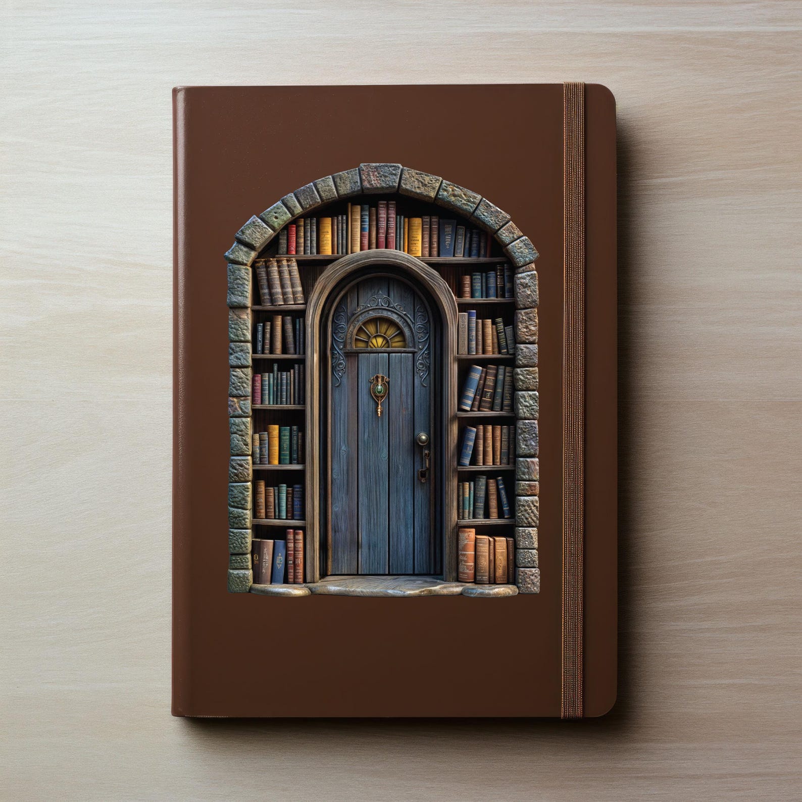 Stone Library Fairy Door Decal - Etsy