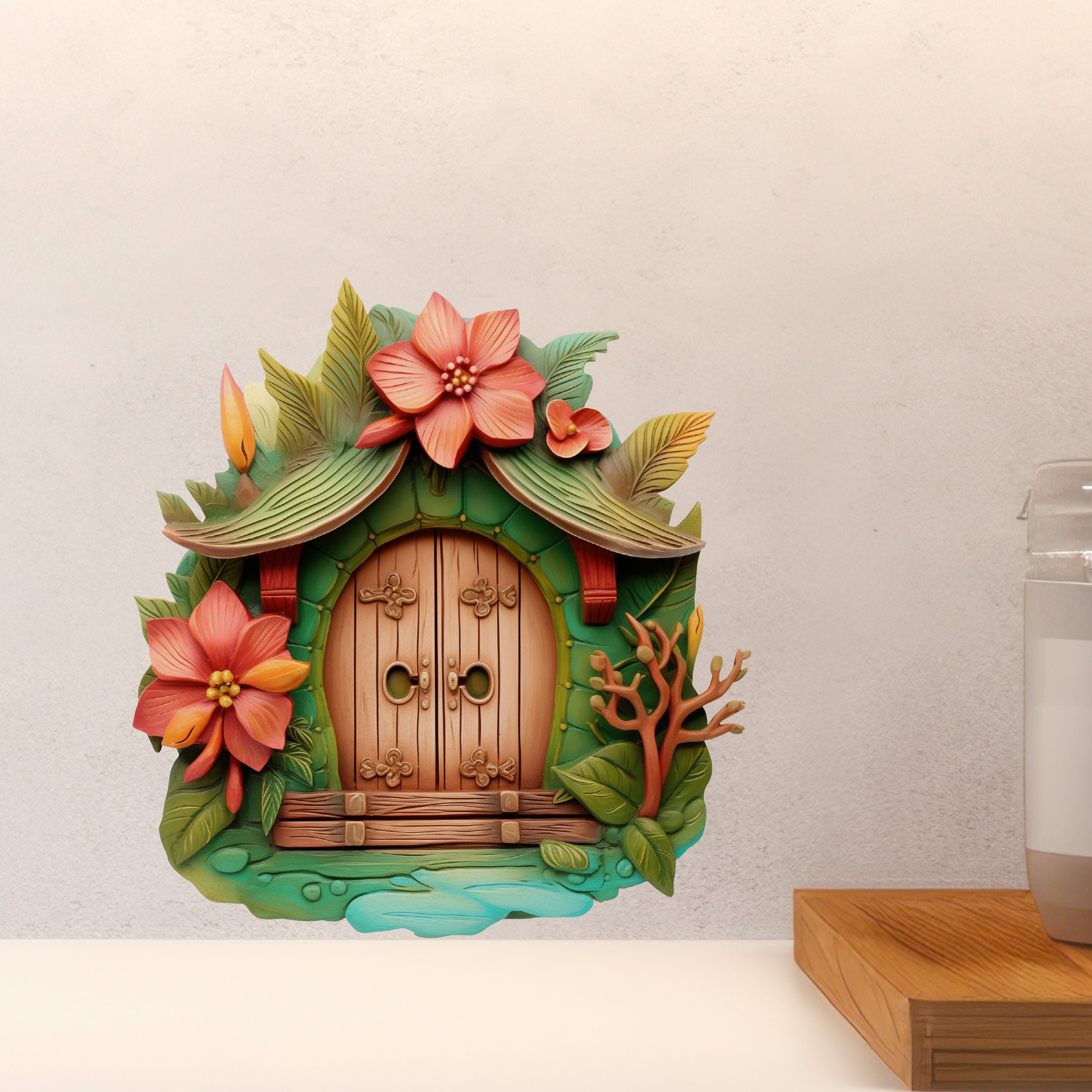 Tiki Bloom Fairy Door Decal - Etsy