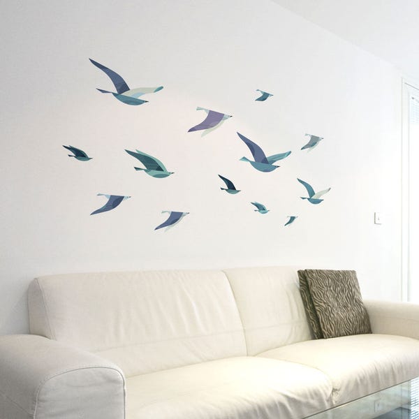 Flock of Sea Birds Wall Decals (1290-17)