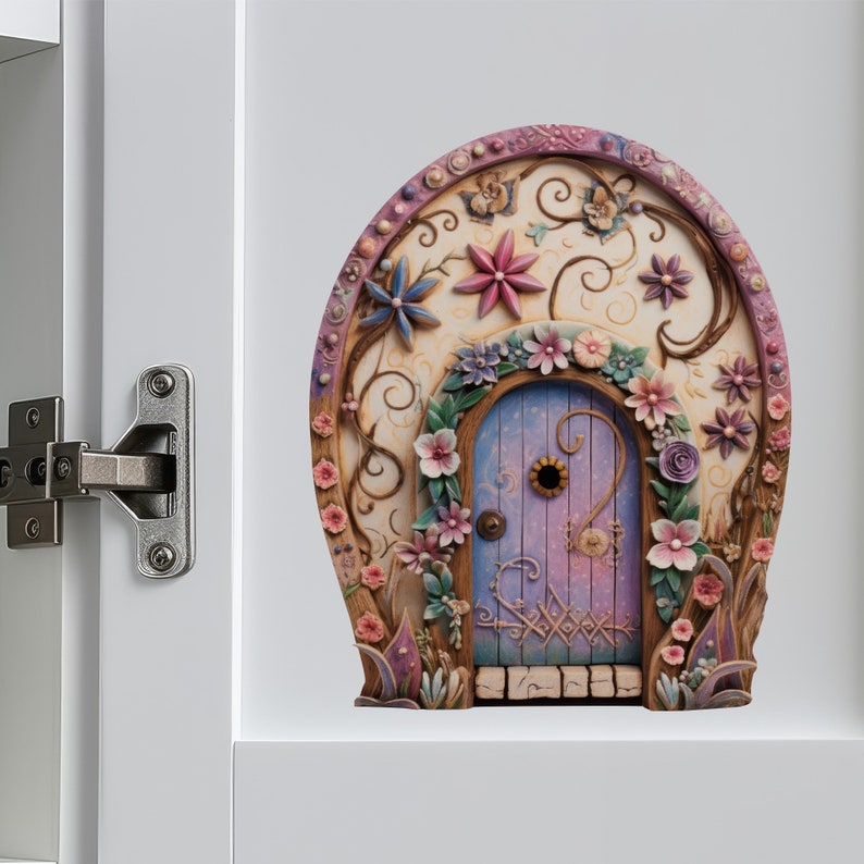 Spring Whimsy Fairy Door Decal - Etsy