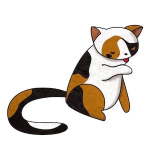 Calico Cat Decal Sticker for Animal Theme Wall Mural