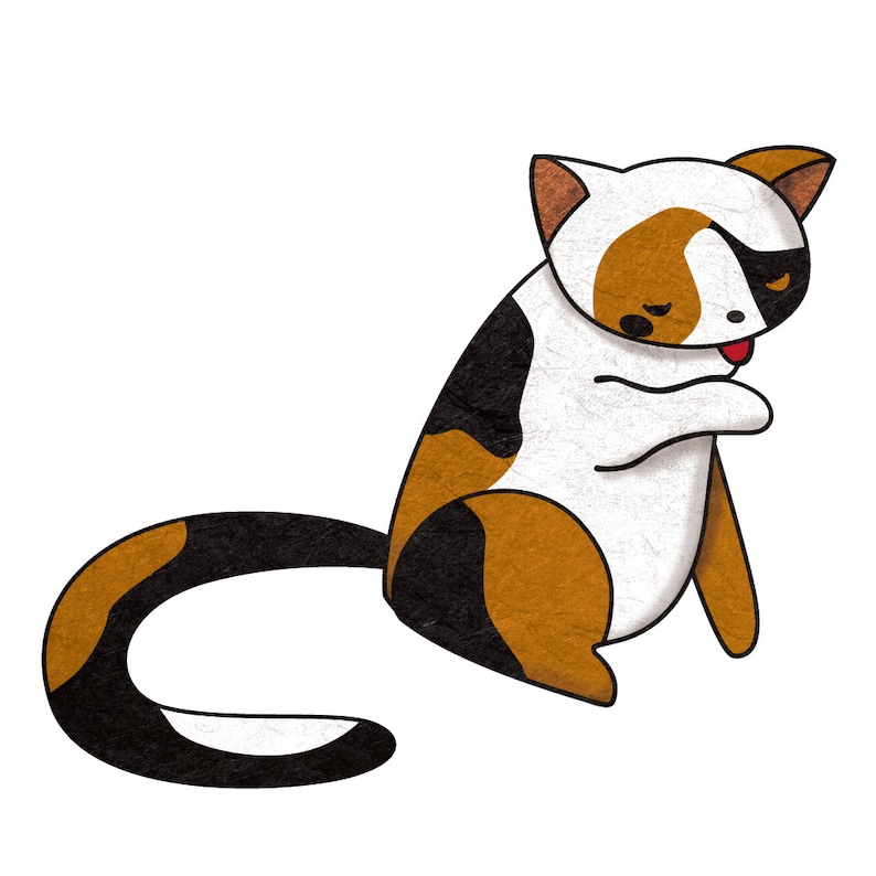 Calico Cat Decal Sticker for Animal Theme Wall Mural