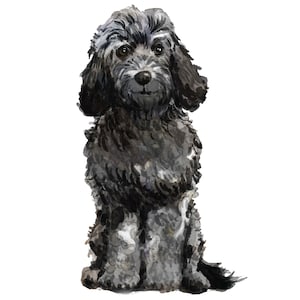 Cockapoo Dog Wall Decal (Black)