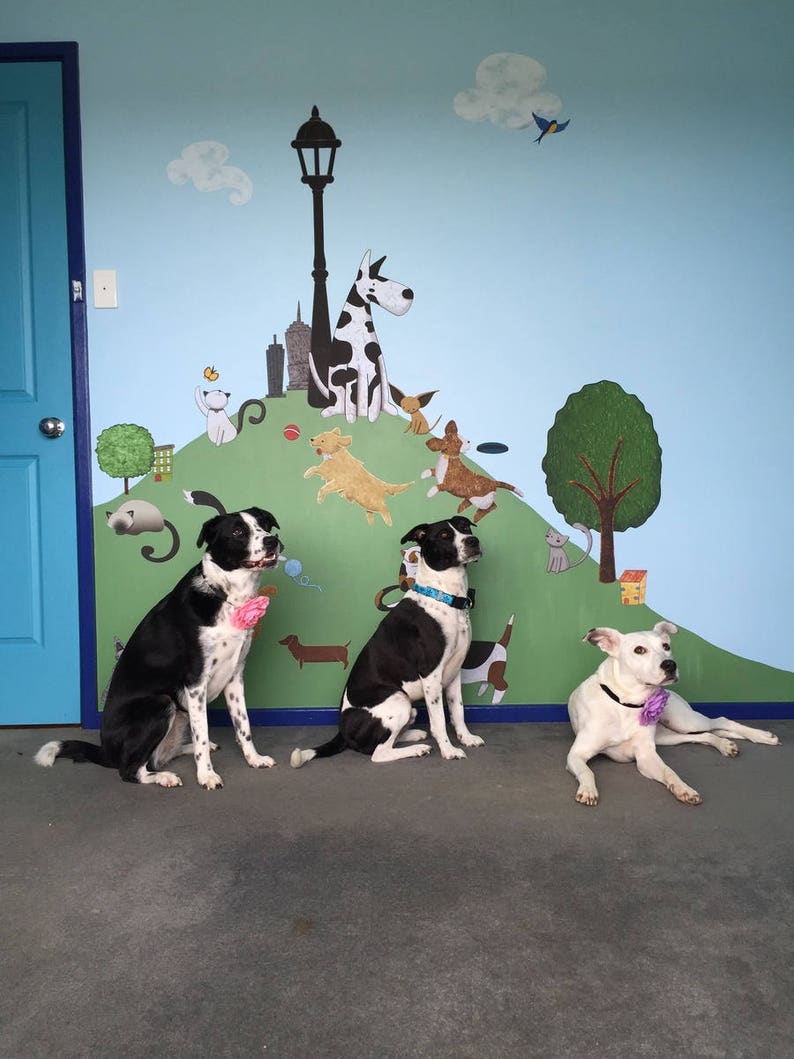 Cat and Dog Wall Decals Stickers for Nursery and Kids Room Etsy