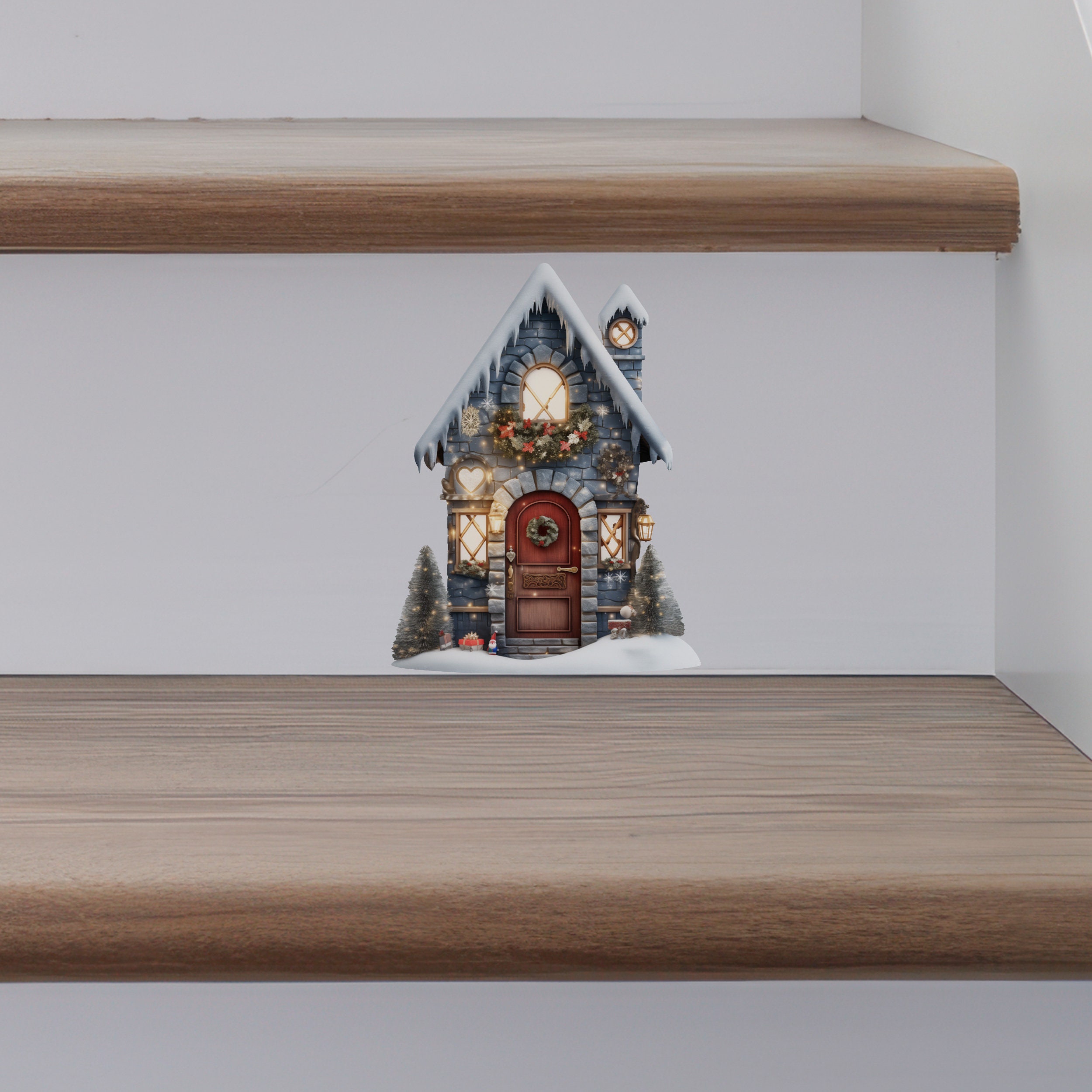 Merry & Bright Fairy Door Decal - Etsy