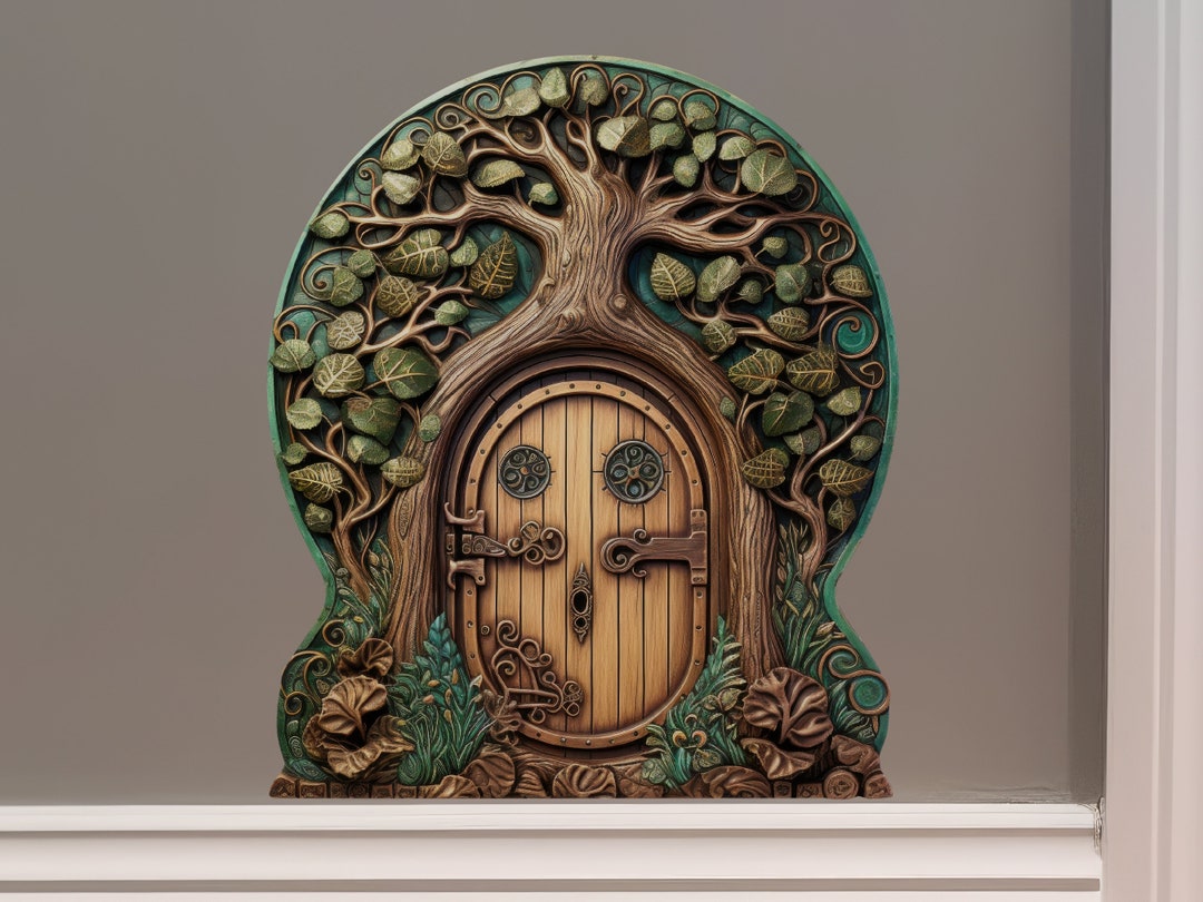 Forest Tree Fairy Door Decal - Etsy