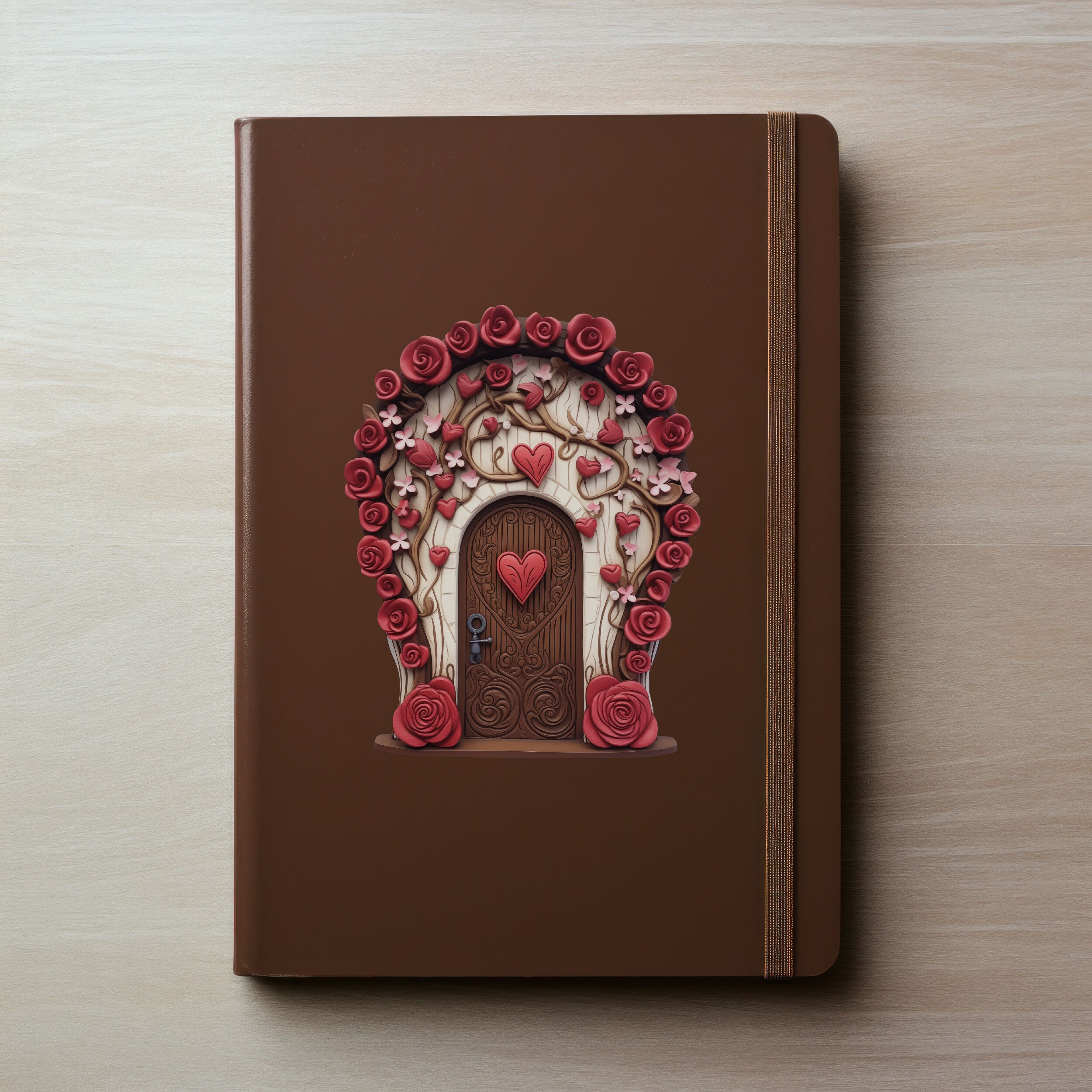 Romantic Roses Valentine's Day House - Fairy Door 3D Wall Sticker - Etsy