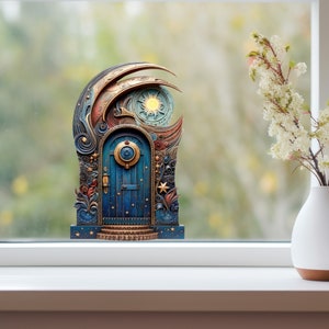 Moon and Stars Fairy Door - Fairy Door 3D Wall Sticker - Etsy Canada