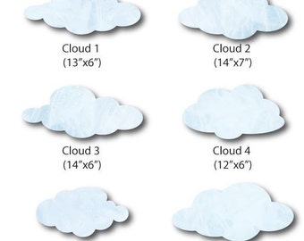 Cloud Wall Stickers Decals for Baby Room Cloud Wall Mural (stk1077)