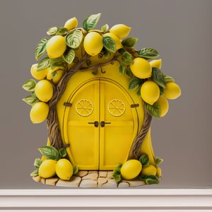 Lemon Tree House Kitchen Decor - naklejka ścienna 3D Fairy Door