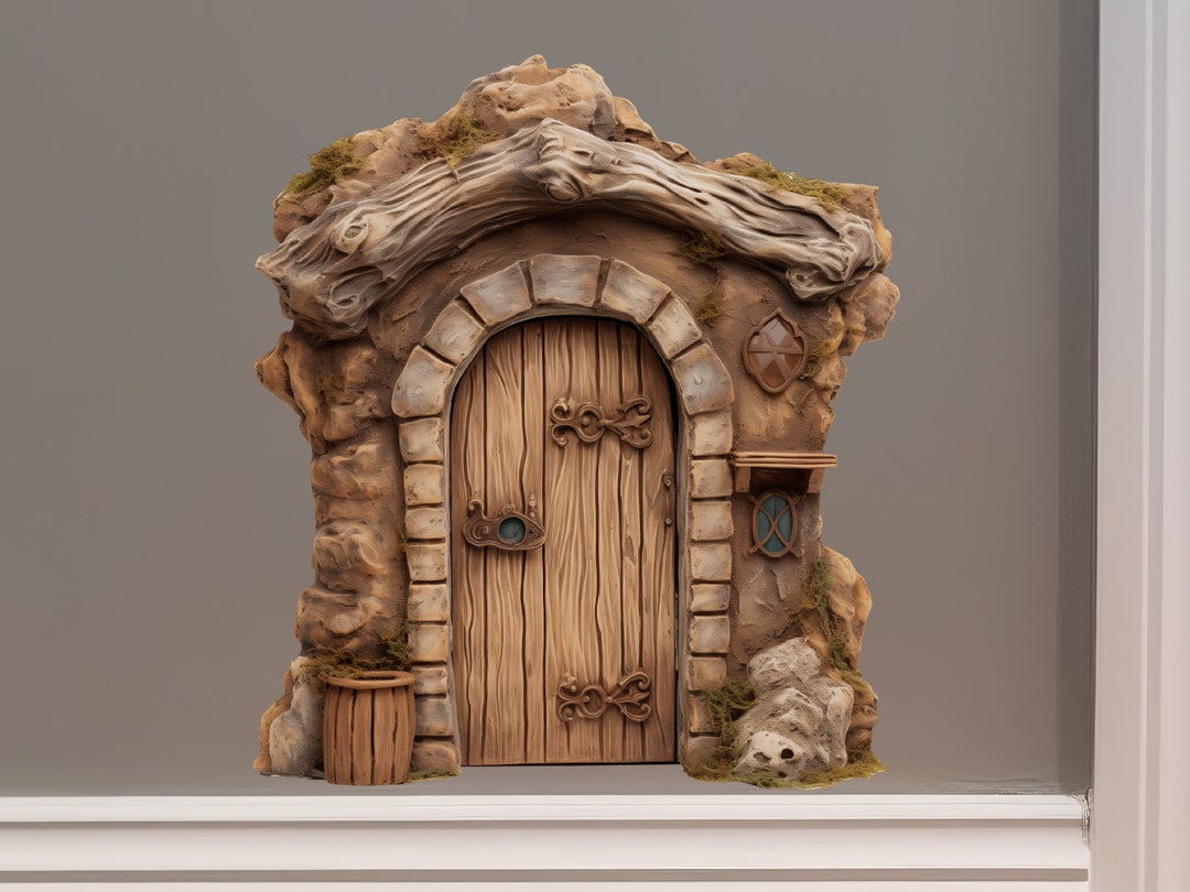 Mountain Village Fairy Door Decal - Etsy