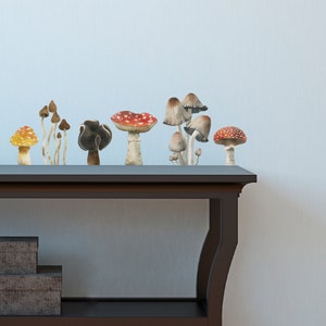 Mushroom and Toadstool Wall Decals - Set of 6