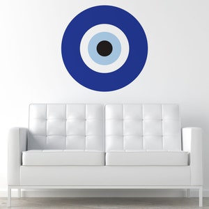 Blue Evil Eye Wall Sticker Decal – My Wonderful Walls