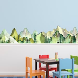 Mountain Range Wall Border Decal