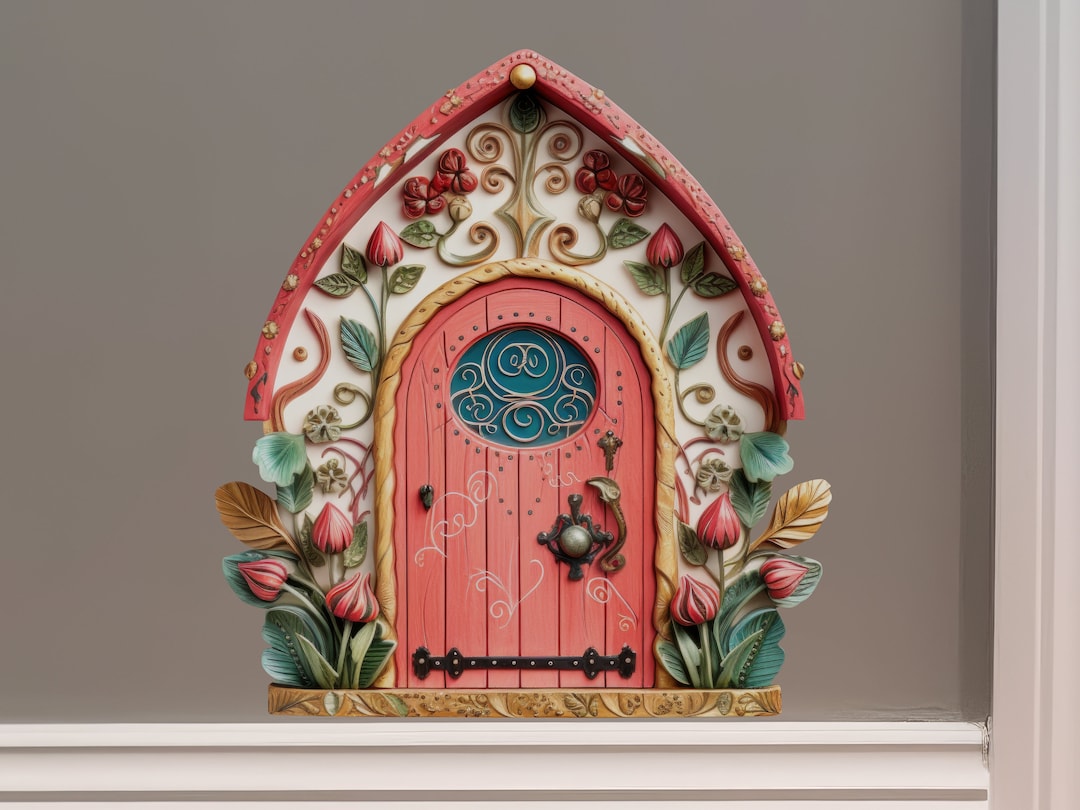 Pretty in Pink Fairy Door Decal - Etsy