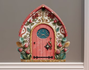 Rose Fairy Door - Fairy Door 3D Wall Sticker