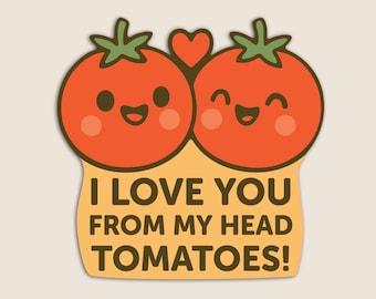 Premium Vector | I Love You From My Head Tomatoes Two Cute Tomatoes In Mothers Day Valentines Day Concept 40146835