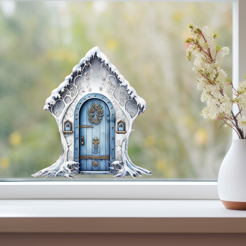 Winter Wonderland Fairy Door Decal - Etsy