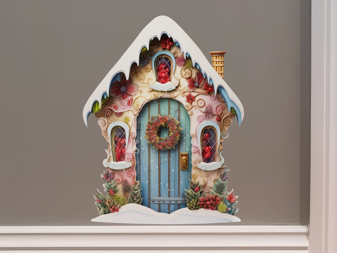 North Pole Nook Fairy Door Decal - Etsy