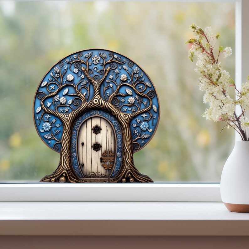 Mystic Blue Fairy Door Decal - Etsy