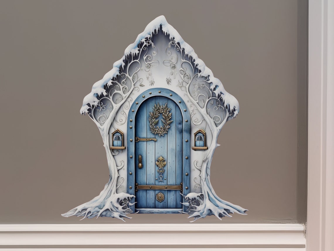 Winter Wonderland Fairy Door Decal - Etsy