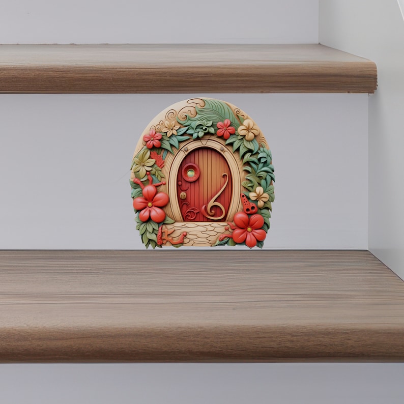 Hibiscus Hideaway Fairy Door Decal - Etsy