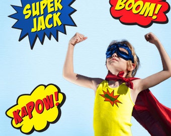 Super Hero Wall Decals - Super Hero Party Decor (stk1020)