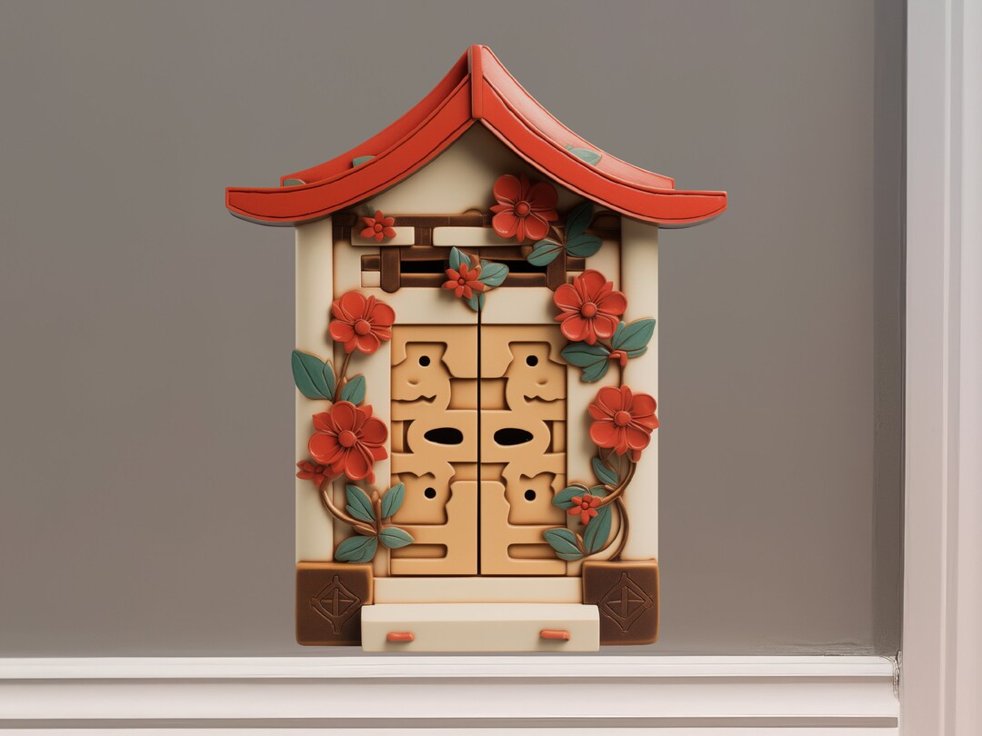 Traditional Japanese House - Fairy Door 3D Wall Sticker - Etsy