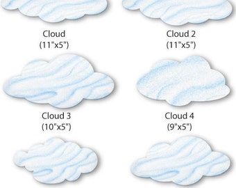 Cloud Wall Stickers Decals for Girls Room or Nursery Walls (stk1073)