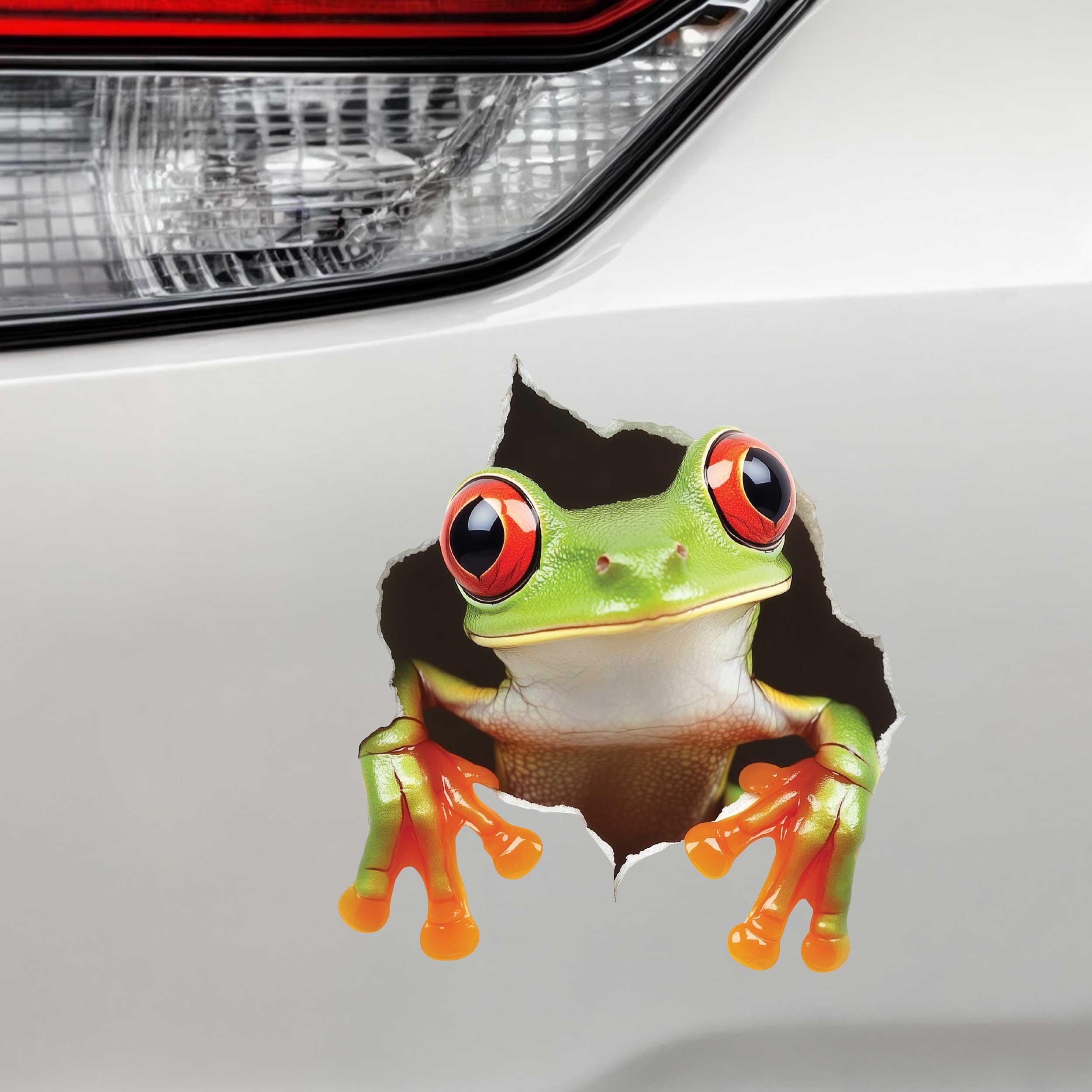 Tree Frog Sticker Tree Frog Wall Decal – 3D Effect Vinyl Sticker – Peel & Stick Removable ...