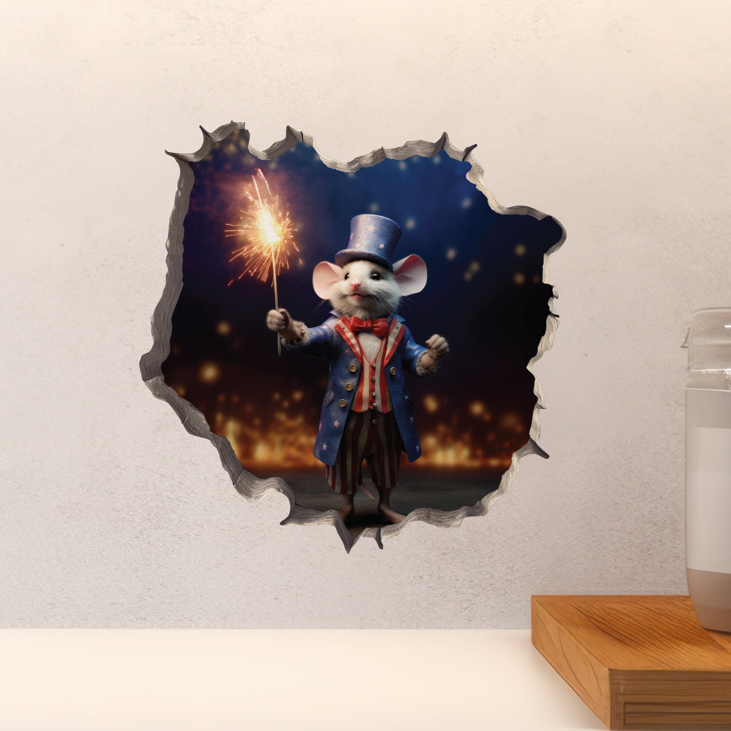 Uncle Sam Mouse Hole Decal - Etsy