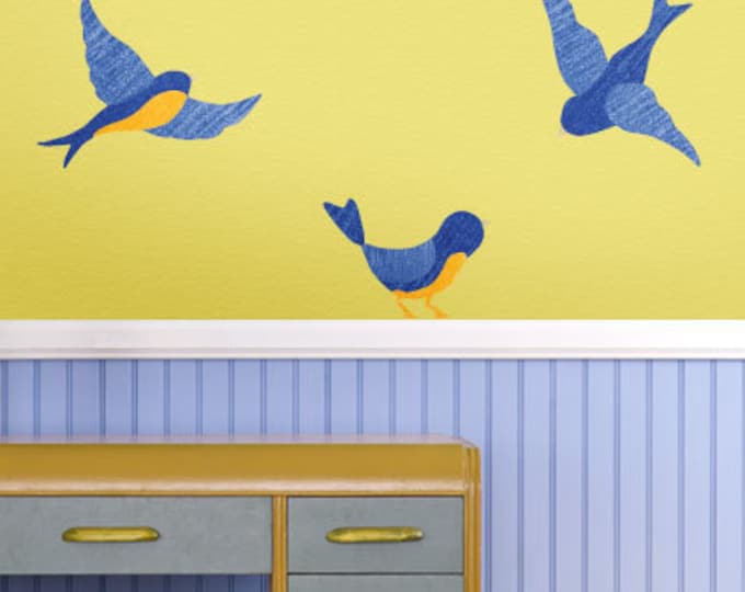 Bird Wall Decals for Bird Wall Decor stk1099 Etsy