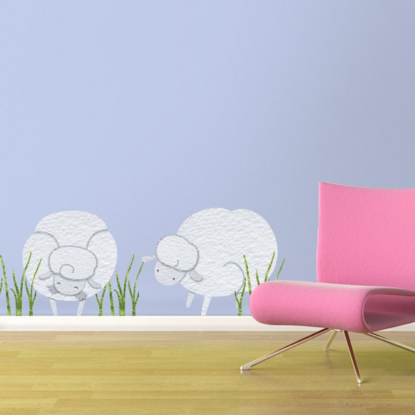 Sheep Wall Decal Etsy