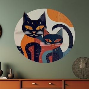 Naklejka ścienna Retro Cat - Cat Decor