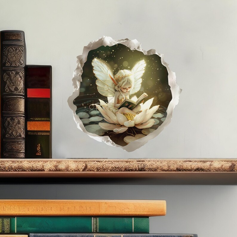 Reading Lotus Fairy Portal Decal - Etsy