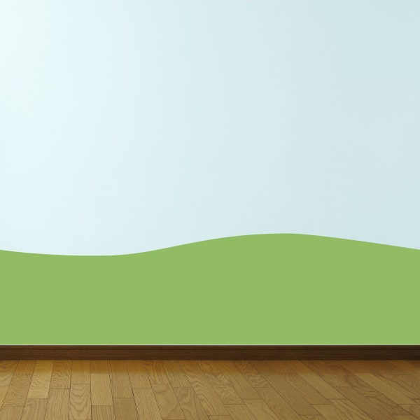 Green Hill Wall Decal - Backdrop Sticker