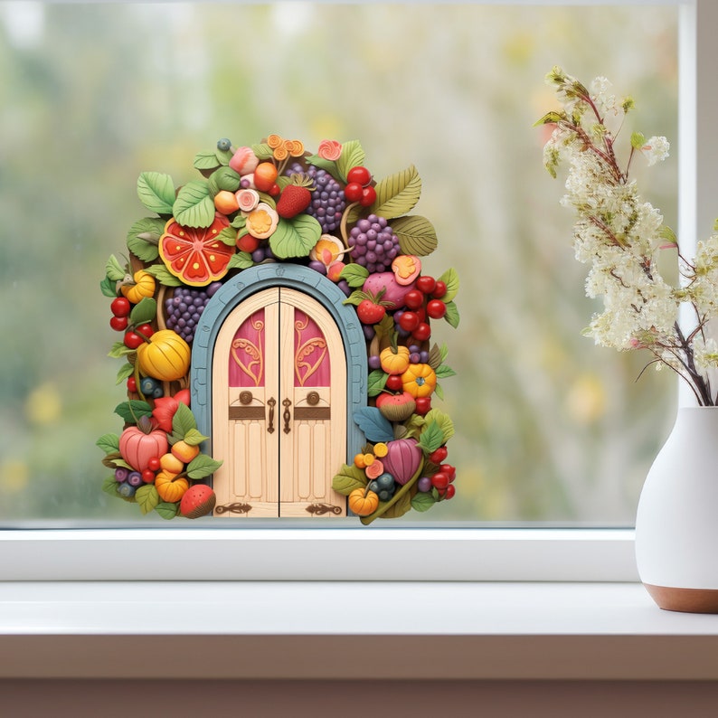 Fruitful Welcome Fairy Door Decal - Etsy