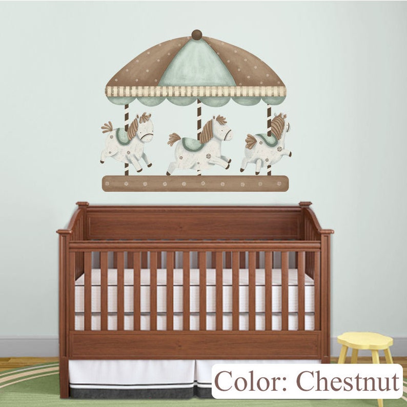 Carousel Wall Sticker Decal as Baby Nursery Wall Decor Etsy