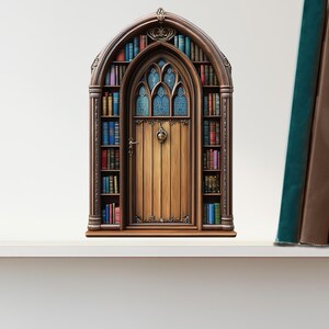 Library Fairy Door Decal - Etsy