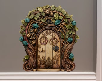 Vines and Flowers Fairy Door - Fairy Door 3D Wall Sticker