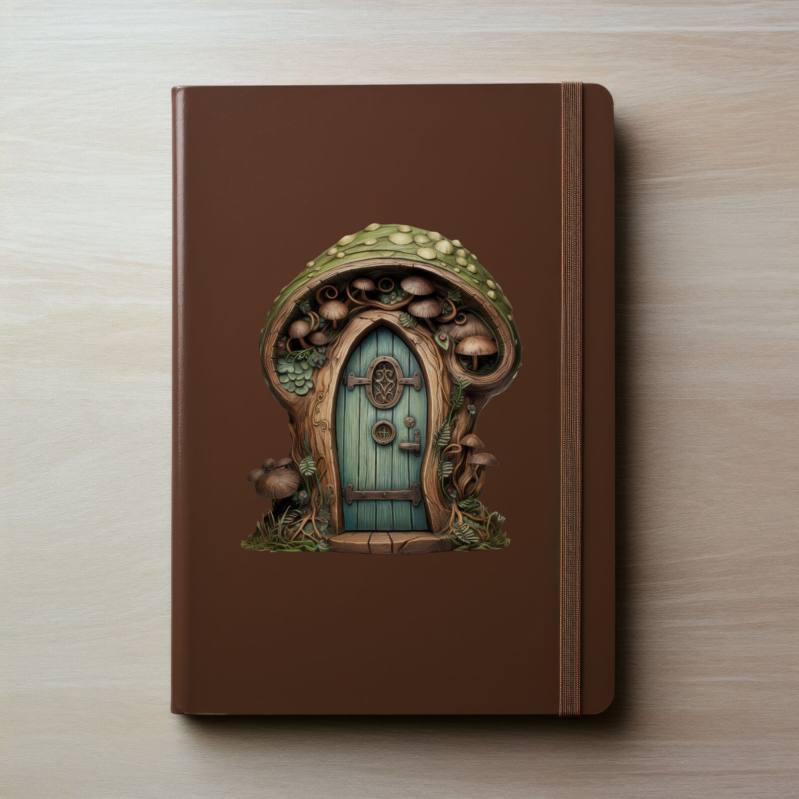 Green Mushroom Fairy Door Decal - Etsy