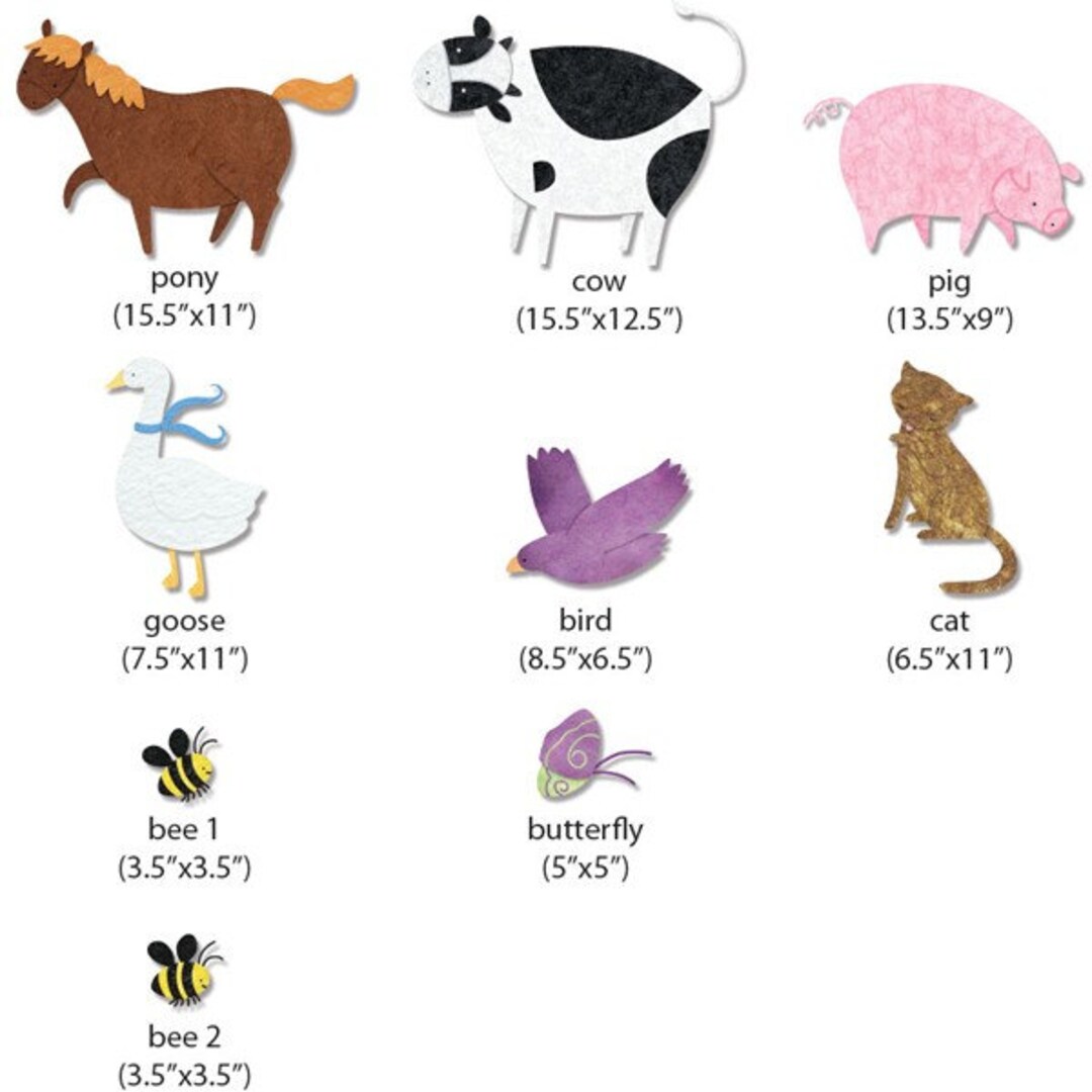 Farm Animals Wall Stickers Pack for Kids Farm Wall Mural Etsy
