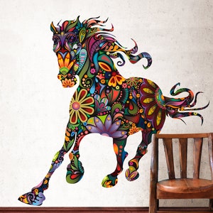 Equestrian Decor Horse Wall Decal Equestrian Gift Equestrian Art Equestrian Print image 1