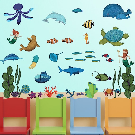 Ocean Scene Wall Decals By My Wonderful Walls 44 L
