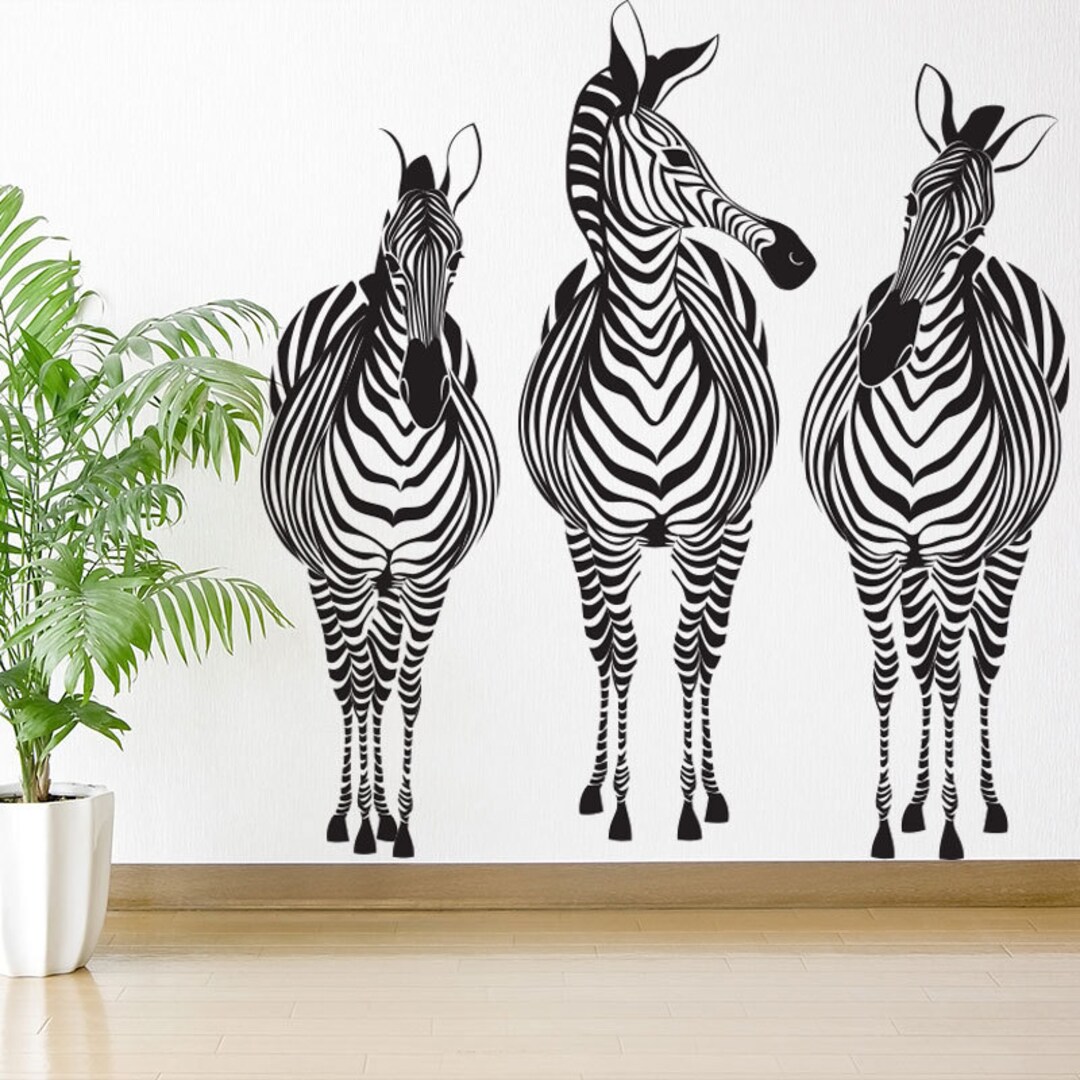 Zebra Wall Sticker Decals for Home Decoration (stk1029) - Etsy